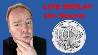 ASMR LIVE REPLAY OF  10 CENT COINS SEARCH - Noodling for rare and valuable