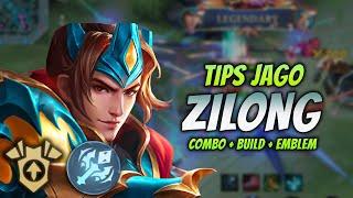 CARA MAIN ZILONG META TERBARU ! BUILD & EMBLEM ZILONG TERSAKIT 2023 ! | ZILONG EXP LANE GAMEPLAY