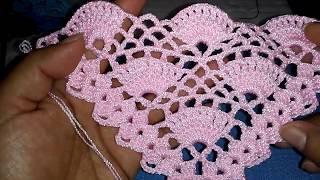 Stitch for knitted crochet shawl step by step.