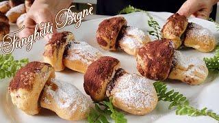 FUNGHETTI BIGNÈ PANNA  E CIOCCOLATO  di Pasta choux 