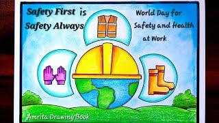 National Safety Day Drawing Easy /Safety Day Drawing /How to Draw National Safety Day poster #safety