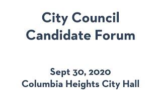 2020 City of Columbia Heights City Council Candidate Forum