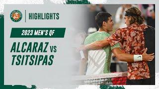 Alcaraz vs Tsitsipas Quarter-final Highlights | Roland-Garros 2023