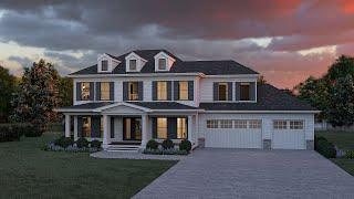 Colonial Home Plan  - Market St House Plan - HPC 56477