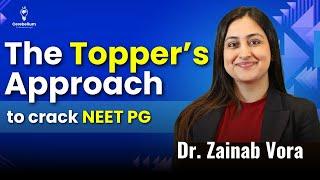 How to prepare like Toppers for NEET PG / INICET exam | Dr. Zainab Vora