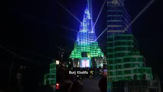 Burj Khalifa at Karimganj Assam  #shortsfeed #ytshorts #burjkhalifa #tower #light #karimganj #assam