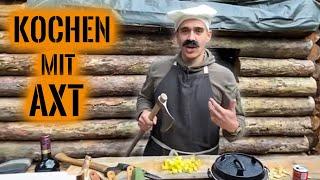 WOODS KITCHEN #03 | Spanisch kochen mit ÄXTEN 🪓 | Gericht: Tortilla de patatas | Survival Mattin