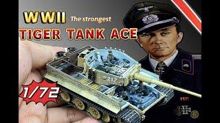 1/72   full interior Tiger Tank ACE  Otto Carius - Tank Model - Dragon