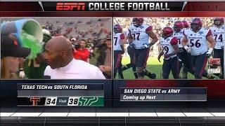 South Florida head coach Charlie Strong's postgame interview cut short by Gatorade bath | ESPN