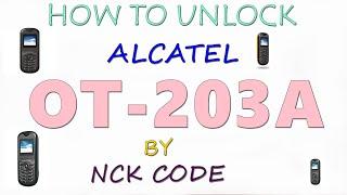 How to Unlock Alcatel OT-203A by Unlock Code