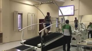 VO2max test wearing COSMED K5 metabolic technology at Turkish National Olympic Center in Ankara