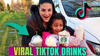 Trying Viral TIKTOK Starbucks Drinks **Secret Menu**