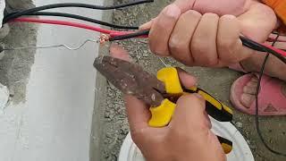 como amarrar alambre guia  para cable eléctrico por tubería de pvc , con alambre dulce galvanizado