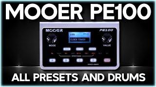 Mooer PE100 Demo - All presets and drums