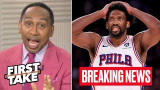 FIRST TAKE | "He should be expelled from the NBA" - Stephen A. reacts Joel Embiid suspended 3 games