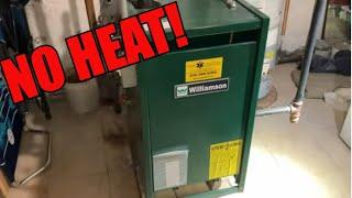 Running No Heat Service Call Gas Steam Burnham Boiler with New Hire - Apprentice Training Video