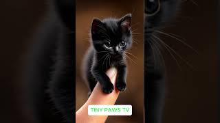 Enchanting moments with our little black kitten!  #ai#cute#aiart #catwalkconfidence #aitrends #cat