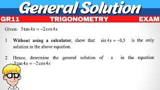 General Solution Grade 11 Exam Questions