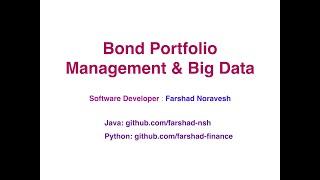 bond portfolio management & big data