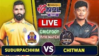 Sudurpaschim Royals vs Chitwan Rhinos Live Score & Commentary | Npl Match 15 | Nepal Premier League