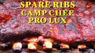 SPARE RIBS ON THE CAMP CHEF PRO LUX/ARMADILLOPEPPER.COM BBQ SAUCE REVIEW/WHISKEY BBQ SAUCE REVIEW