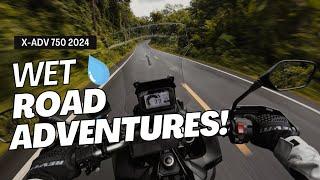 Honda X-ADV 750 2024 | Relaxing POV Ride on Wet Thai Roads [4K RAW Sound]