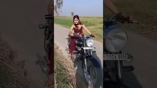 Chapri Girl Riding Bullet 350 | B 4 Bullet | #shorts #youtubeshorts #viralvideo #trending