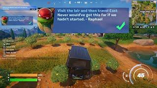 How to EASILY Visit the lair and then travel East Fortnite locations - Phase 1