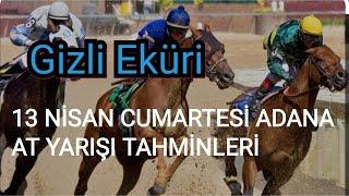 13 NİSAN 2024 CUMARTESİ ADANA AT YARIŞI TAHMİNLERİ GİZLİ EKÜRİ KANALİMİZDA