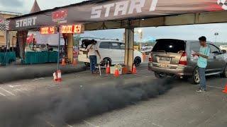 MOBIL KELUARGA DI BUAT DRAG . || INDONESIA DRAG WARS PUTARAN 2 LANUD GADING WONOSARI