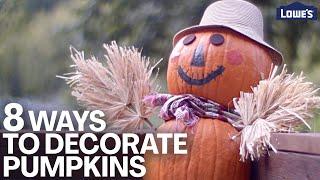 8 Ways to Decorate Pumpkins for Fall