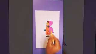 How to draw doll with R #shorts #drawing #art