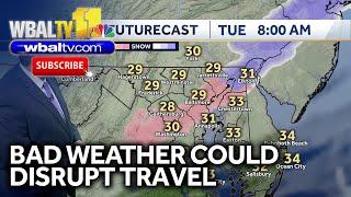 Maryland weather forecast: Bad weather could disrupt holiday travel on Tuesday