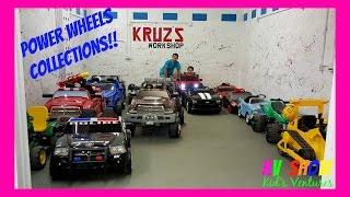Power Wheels Collections! Firetruck, Bulldozer, Police Car, Ford Truck, Corvette! Fun  For The Kids!