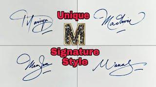 Unique M Signature style | Beautiful Signature Style | Anup Calligraphy