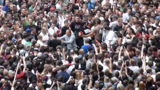 Fans Fight at Eminem Wembley concert - front pit - Friday July 11th 2014