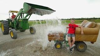 Hudson Pranks Dad on the Farm