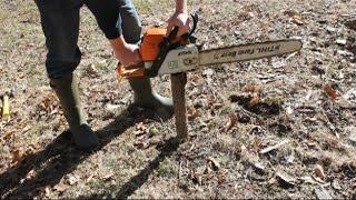 Can you catch earth worms with a chainsaw? Chainsaw worm grunting