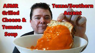ASMR - Eating Grilled Cheese And Tomato Soup