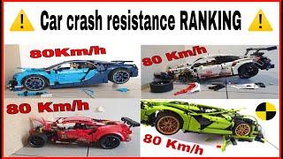  Lego Car CRASH resistance RANKING  Lego technic car Crash 80 KM/H | Car Crash Compilation