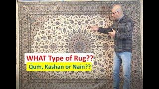 A MYSTERY Silk Persian Carpet!! Is it a Qom, Kashan or Nain Rug??