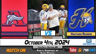 HCTV SPORTS: Hastings Football vs Robbinsdale Armstrong Falcons | 10.4.24