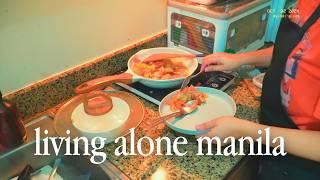 cooking meals at home for one, trying recipes, meal prep ― living alone in the philippines