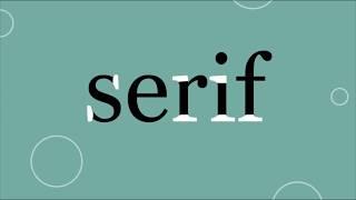 Serif Vs. Sans Serif | What's the Difference? | Quick and Dirty Design Tips