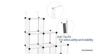 SONGMICS Cube Storage Organizer DIY Plastic Cabinet ULPC06W