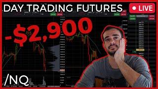 -$2,900 Account Blown! - Live Day Trading Futures