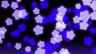 【With BGM】Motion graphics background with soaring DarkPurple neon cherry blossoms