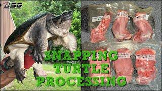 SKINNING, CLEANING & PROCESSING a SNAPPING TURTLE!!!  #VLOG #TRAPPING