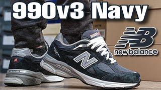 New Balance 990v3 'Navy' Sneaker Review & On Feet