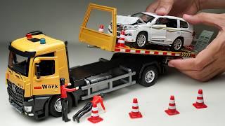 Unboxing of Flatbed Trailer Tow Truck Diecast Scale Model